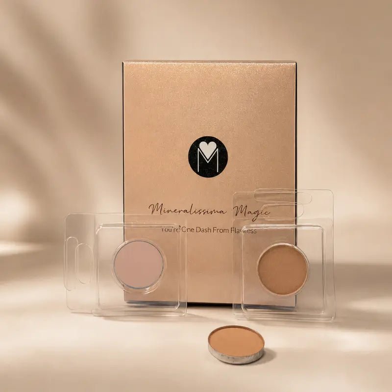 Fast track to Flawless - 3pc Compact 2 in 1 foundation match - Mineralissima