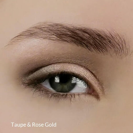 Silmämeikki sävyillä Taupe, Rose Gold